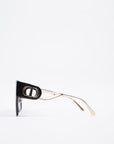 Christian D1OR 30 Montaigne Sunglasses Black / Gold Acetate 130