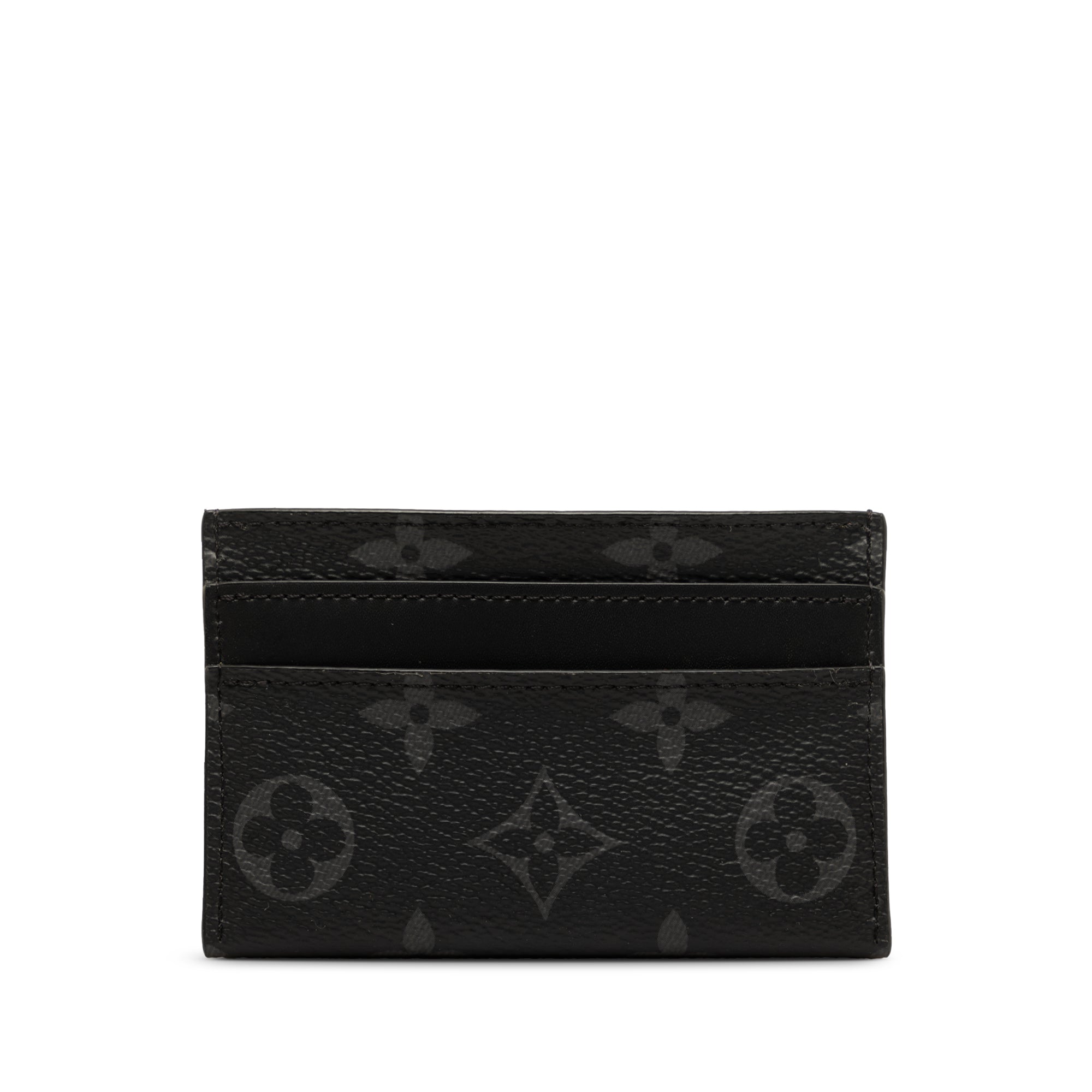 Black LV Monogram Eclipse Porte Cartes Double Card Holder