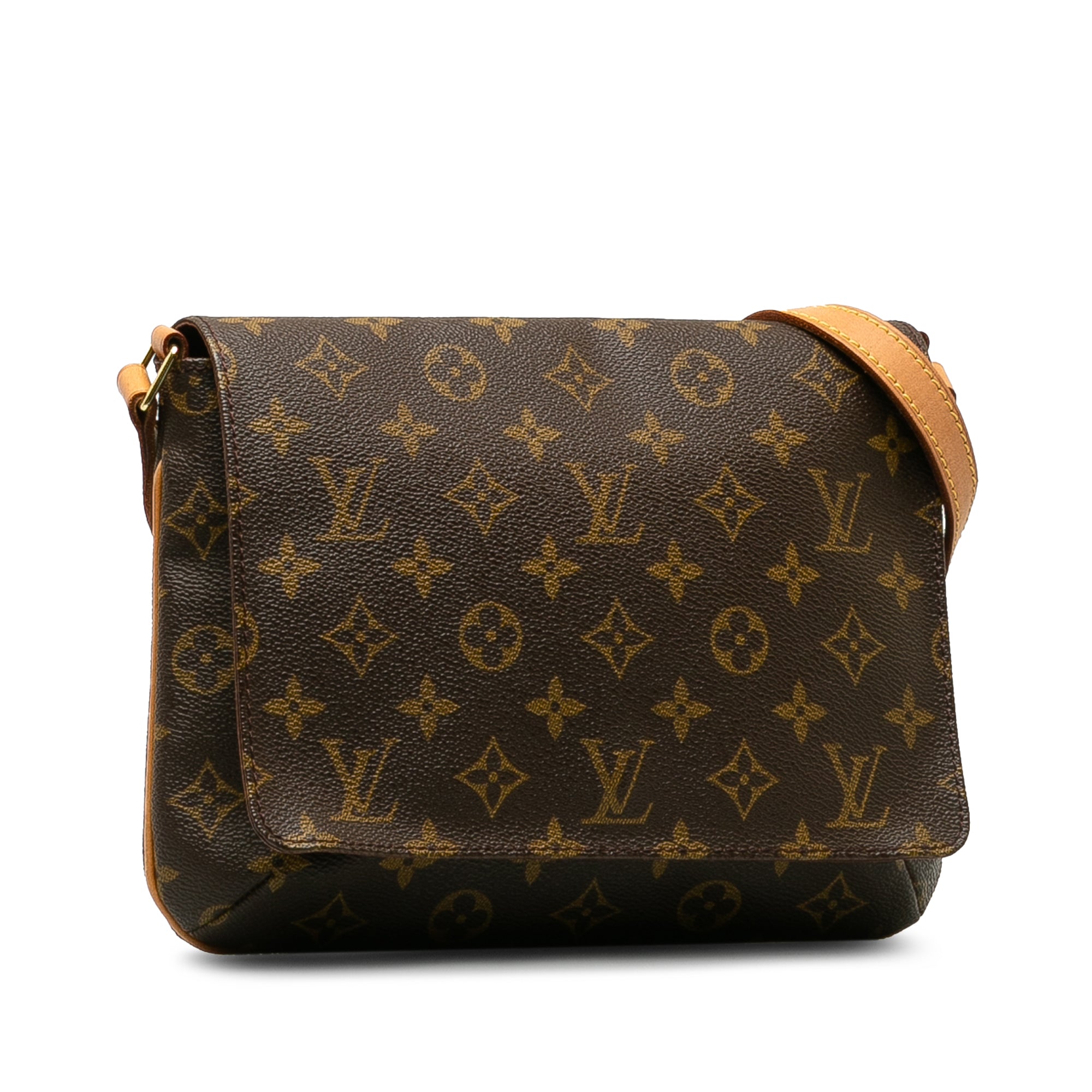 Brown LV Monogram Musette Tango Short Strap Shoulder Bag