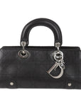 Cannage Lady D1OR East West Leather Handbag Black
