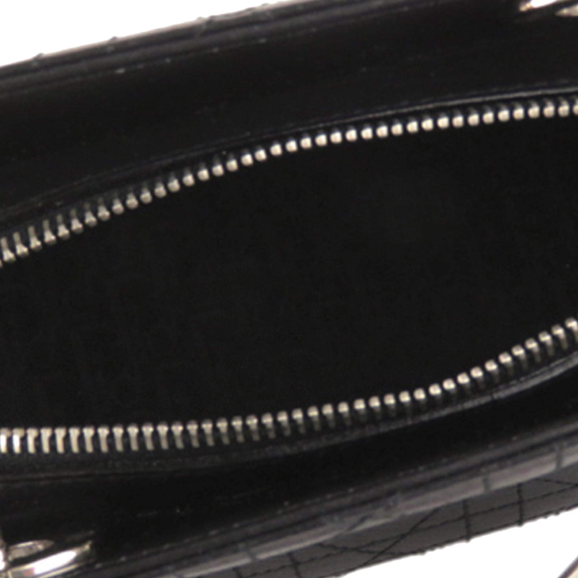 Cannage Lady D1OR East West Leather Handbag Black