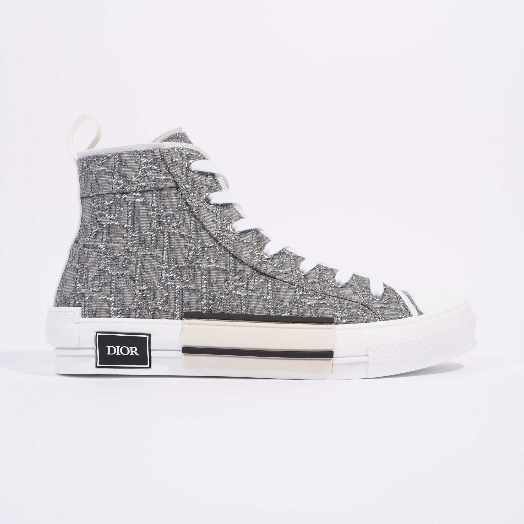 Christian D1OR B23 Hightops Grey Oblique / White Canvas EU 43 UK 9