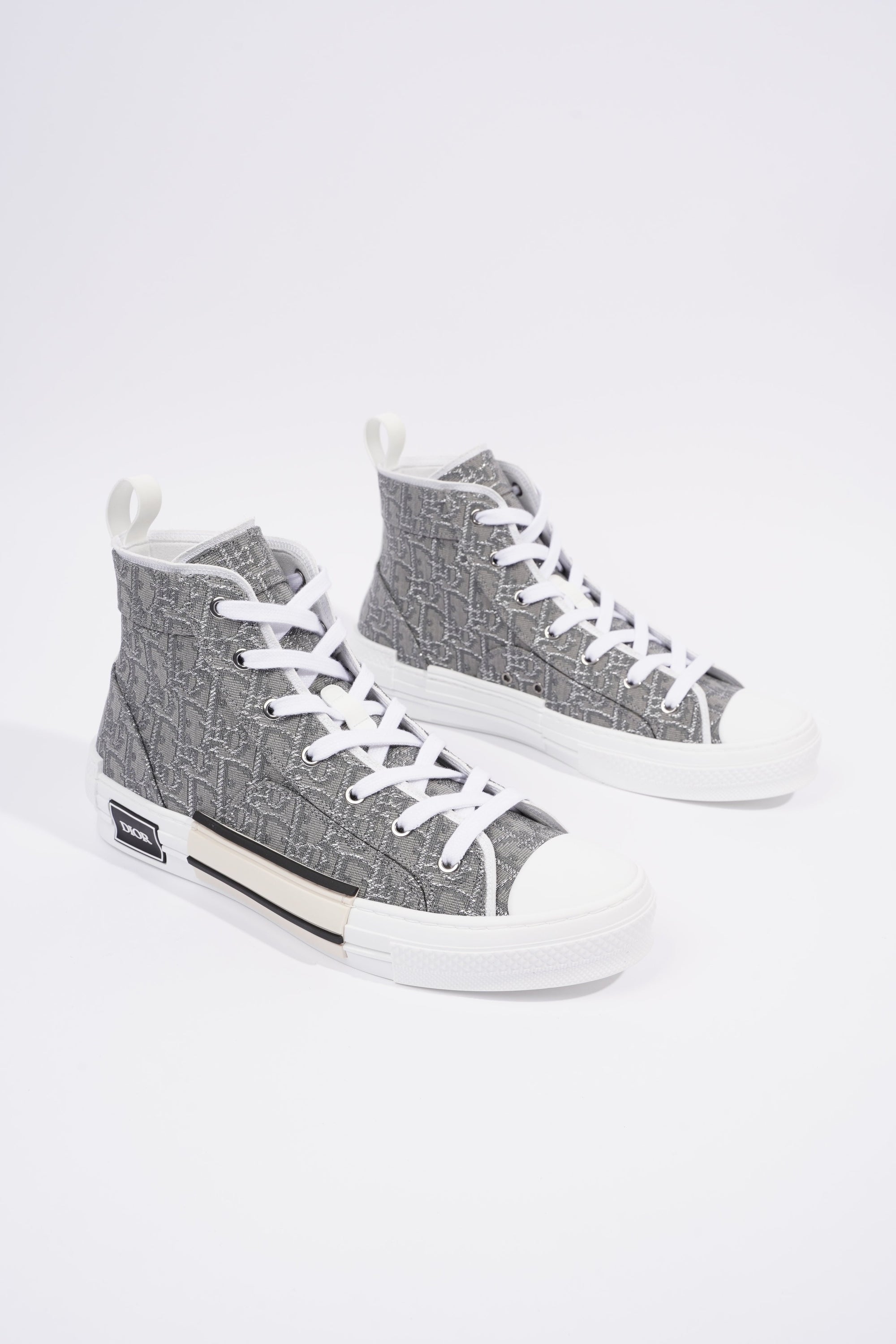 Christian D1OR B23 Hightops Grey Oblique / White Canvas EU 43 UK 9
