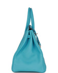 HMS Special Order (HSS) Birkin 35 Bleu du Nord Verso Togo Brushed Palladium Hardware