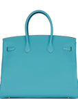 HMS Special Order (HSS) Birkin 35 Bleu du Nord Verso Togo Brushed Palladium Hardware