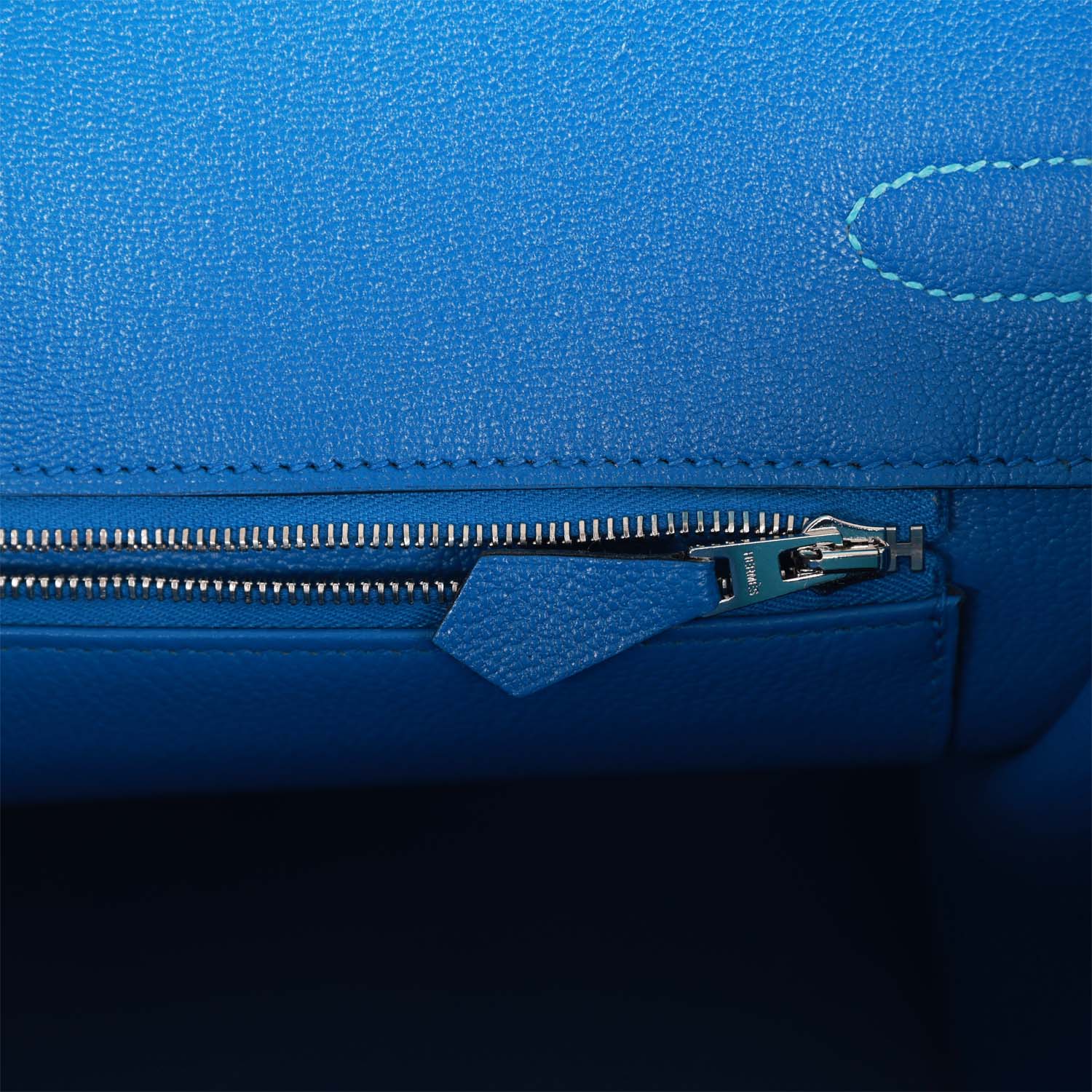 HMS Special Order (HSS) Birkin 35 Bleu du Nord Verso Togo Brushed Palladium Hardware