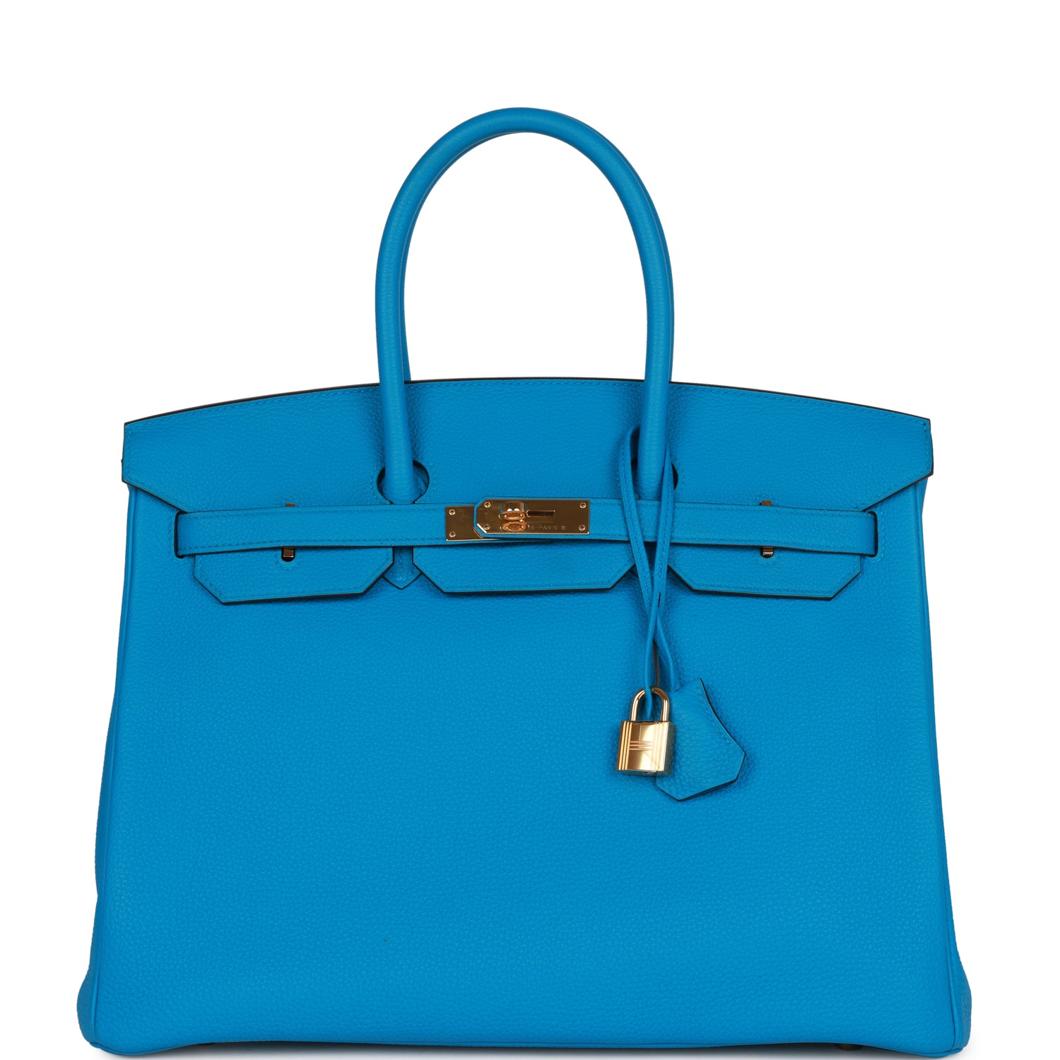 Top Quality HMS Birkin 35 Bleu Zanzibar Togo Gold Hardware
