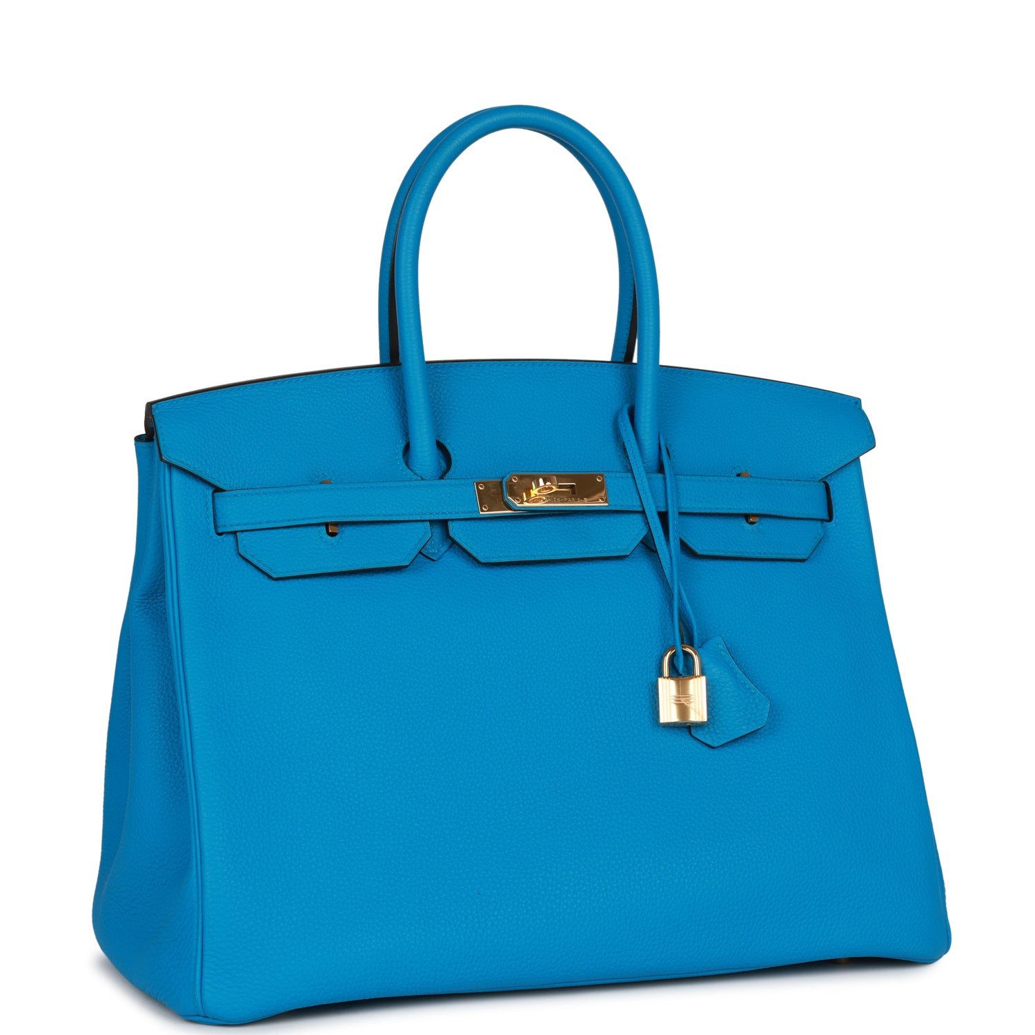 Top Quality HMS Birkin 35 Bleu Zanzibar Togo Gold Hardware