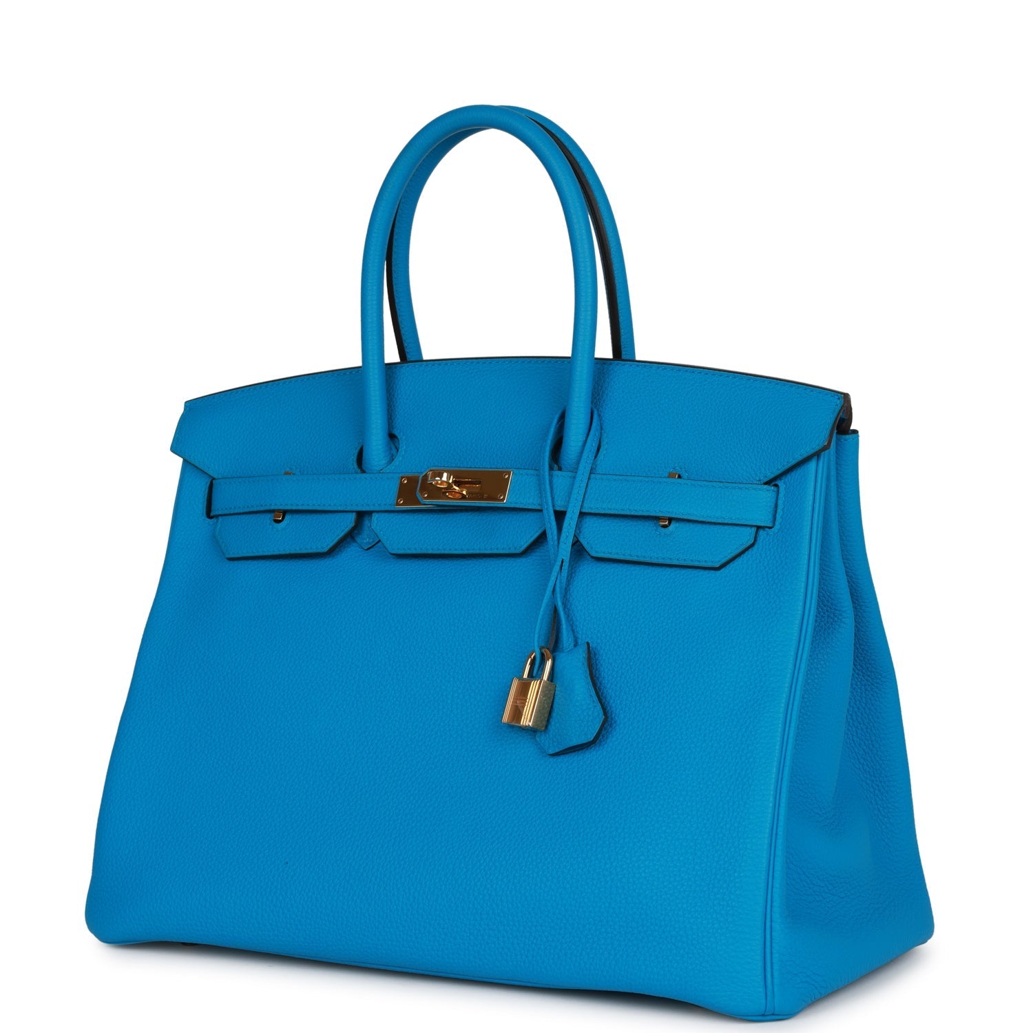 Top Quality HMS Birkin 35 Bleu Zanzibar Togo Gold Hardware