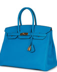 Top Quality HMS Birkin 35 Bleu Zanzibar Togo Gold Hardware