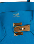 Top Quality HMS Birkin 35 Bleu Zanzibar Togo Gold Hardware