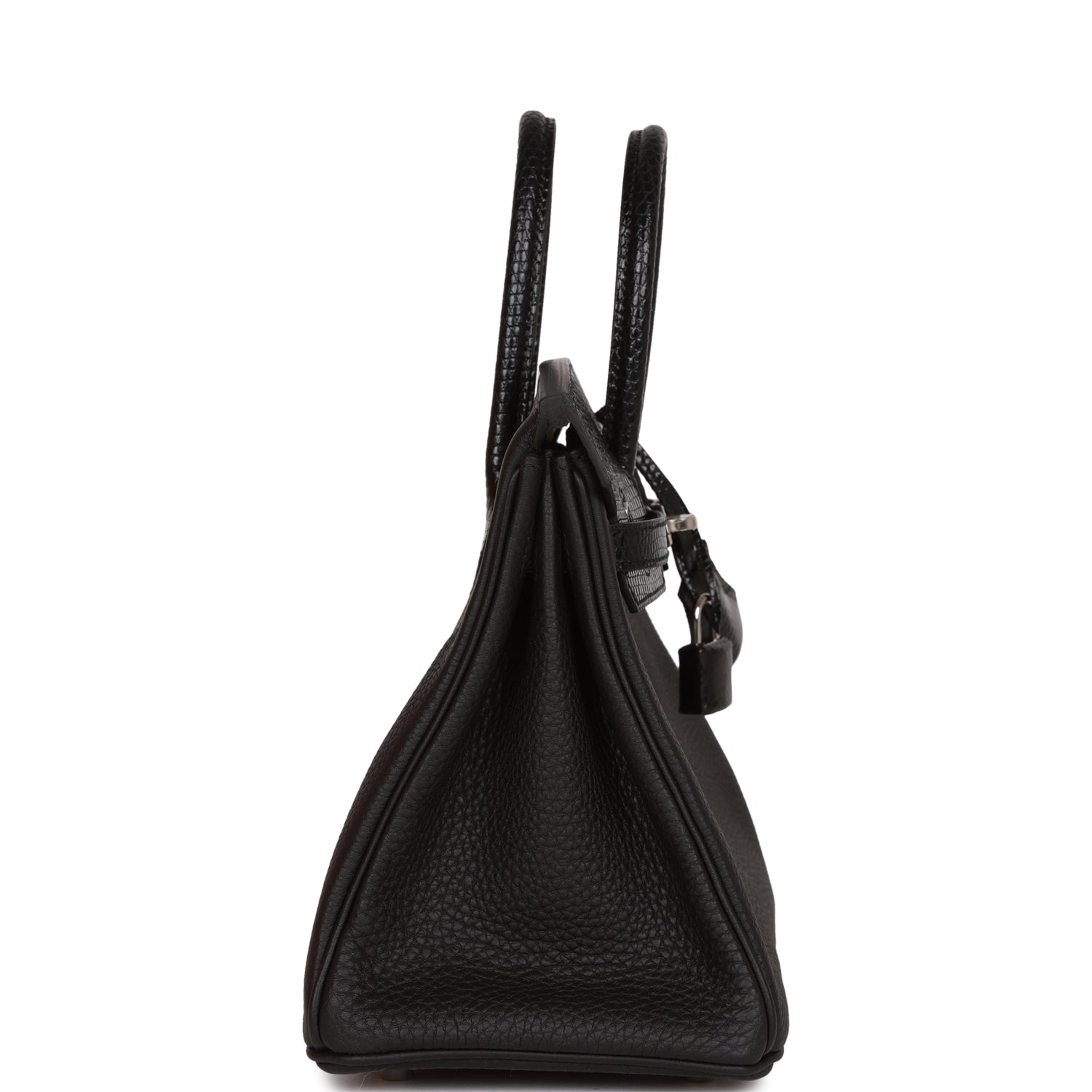 HMS Birkin 25 Black Lizard and Togo Touch Palladium Hardware