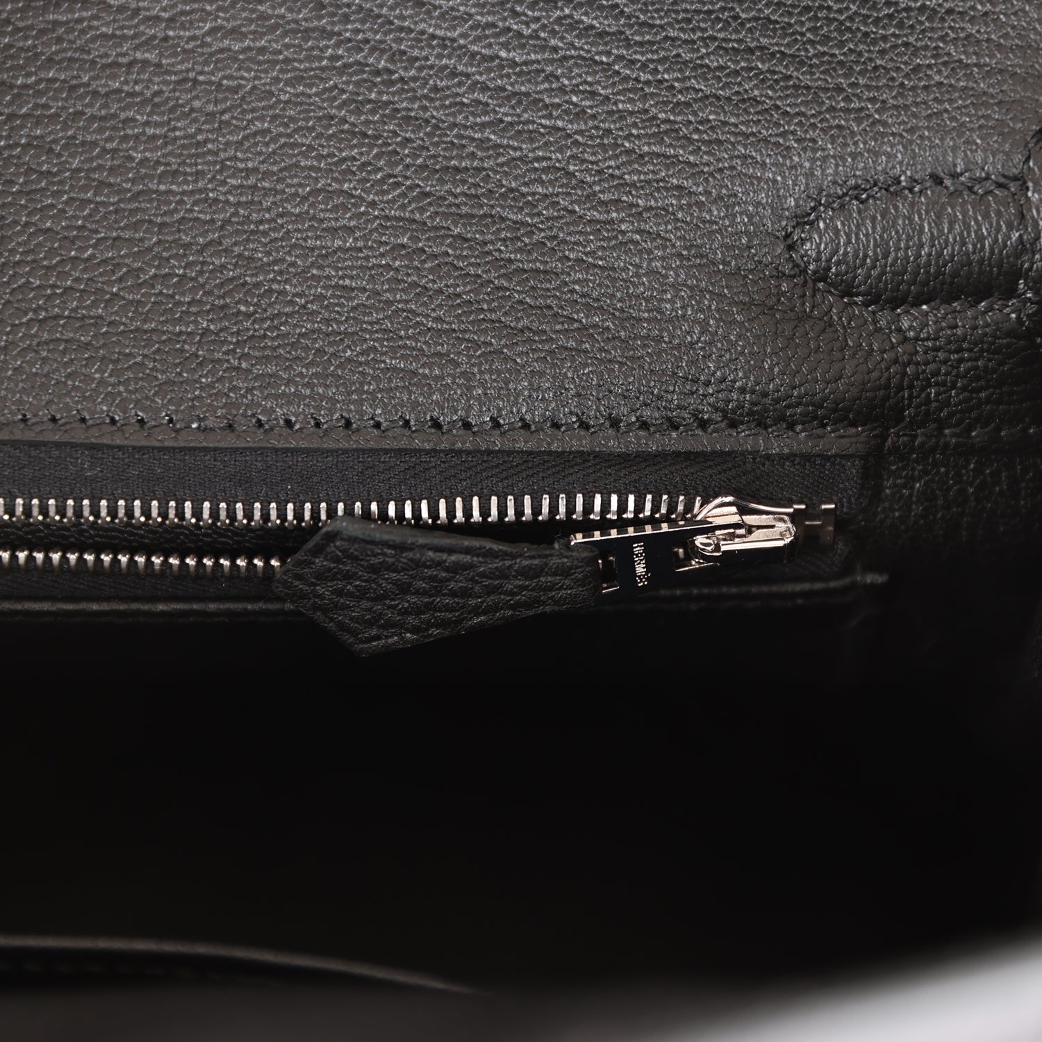 HMS Birkin 25 Black Lizard and Togo Touch Palladium Hardware