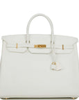 HMS Special Order (HSS) Birkin 40 White Verso Togo Gold Hardware