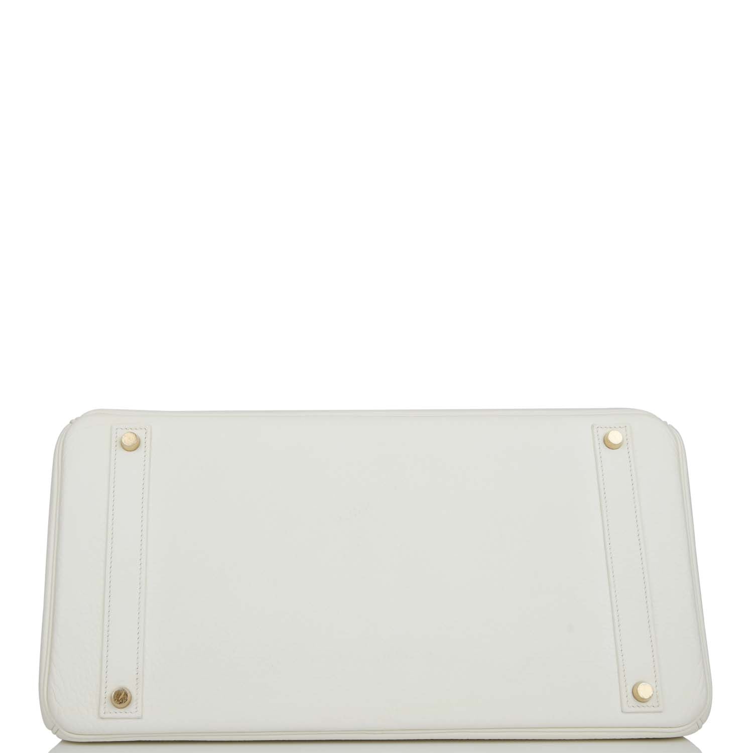 HMS Special Order (HSS) Birkin 40 White Verso Togo Gold Hardware