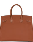 Top Quality HMS Birkin 35 Gold Togo Gold Hardware