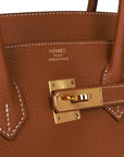 Top Quality HMS Birkin 35 Gold Togo Gold Hardware