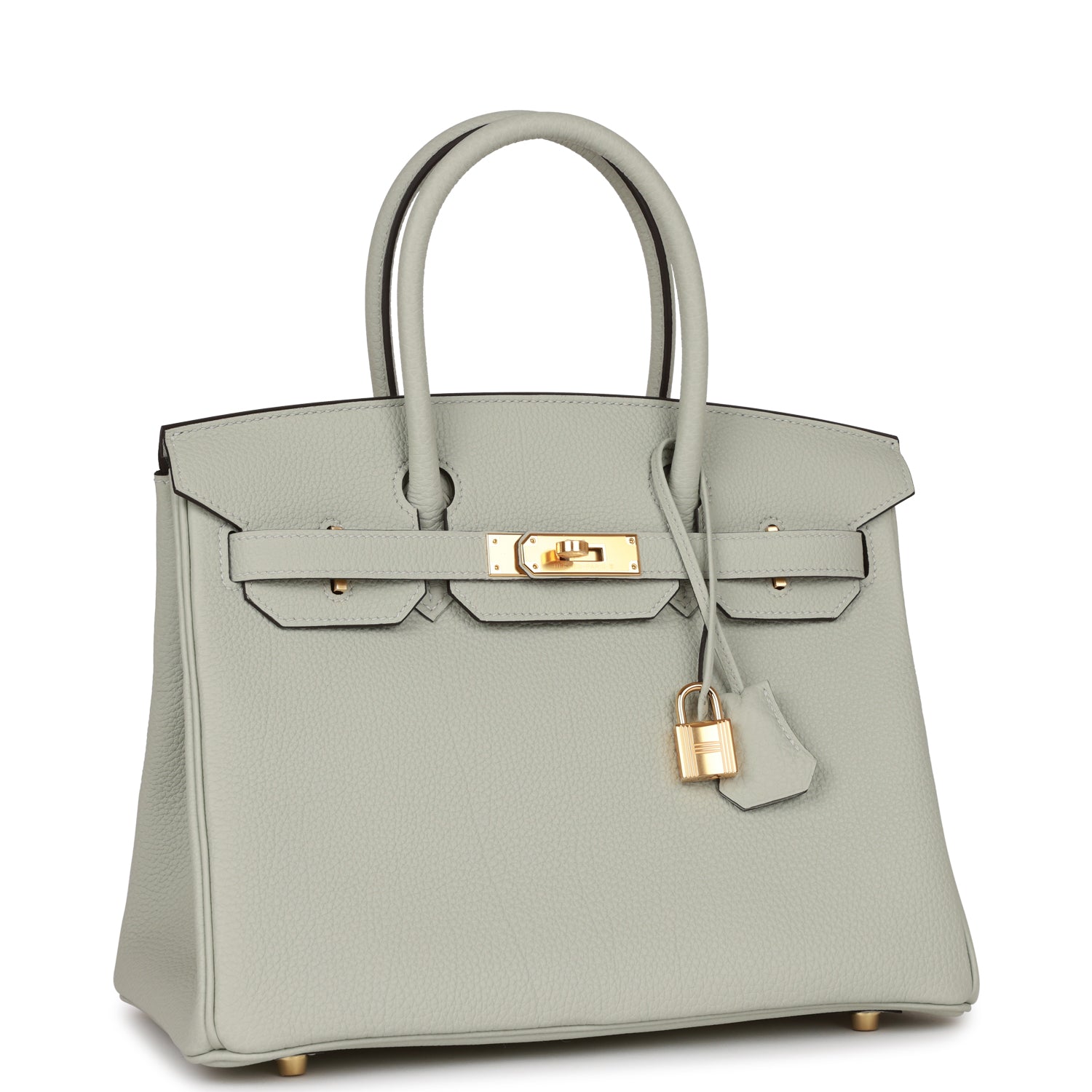 HMS Birkin 30 Gris Neve Togo Gold Hardware