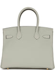 HMS Birkin 30 Gris Neve Togo Gold Hardware