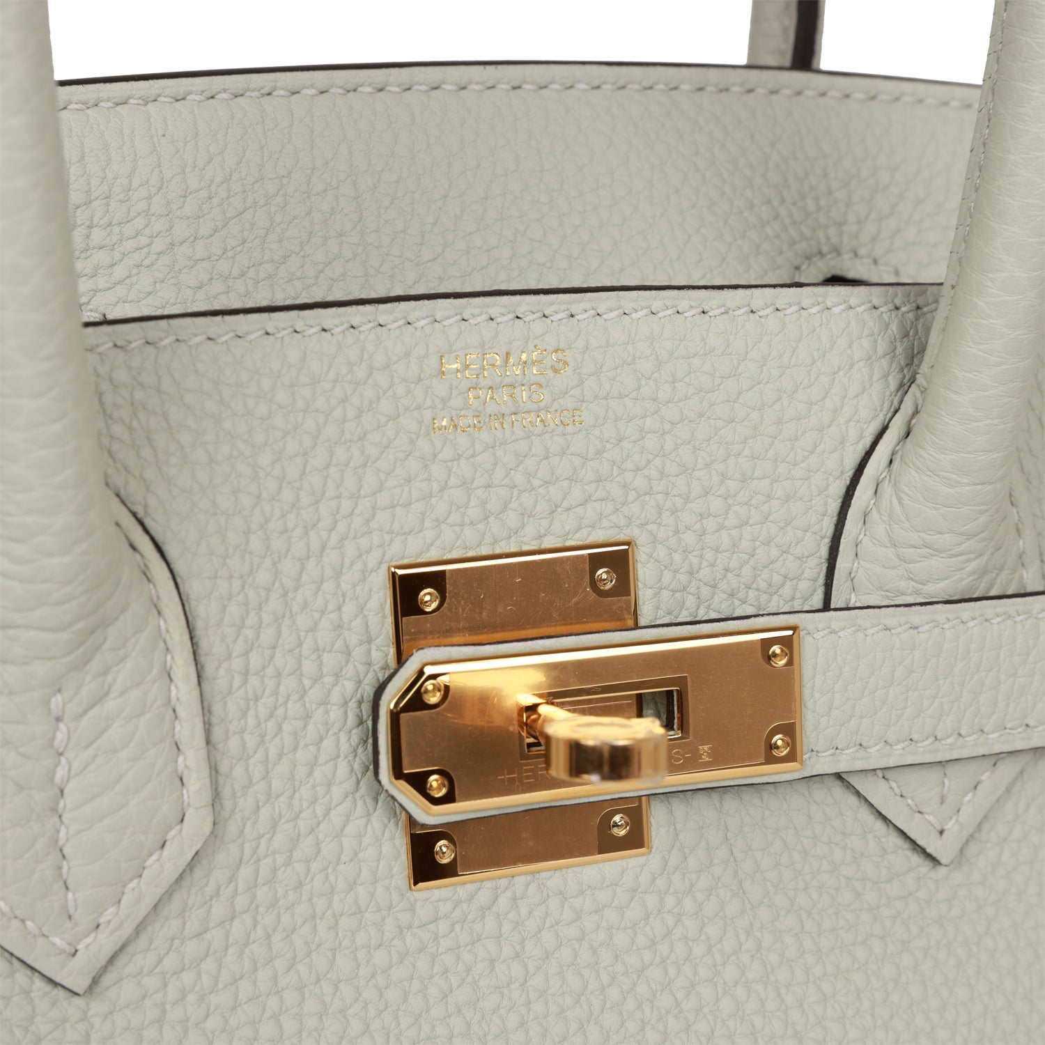 HMS Birkin 30 Gris Neve Togo Gold Hardware