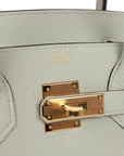 HMS Birkin 30 Gris Neve Togo Gold Hardware