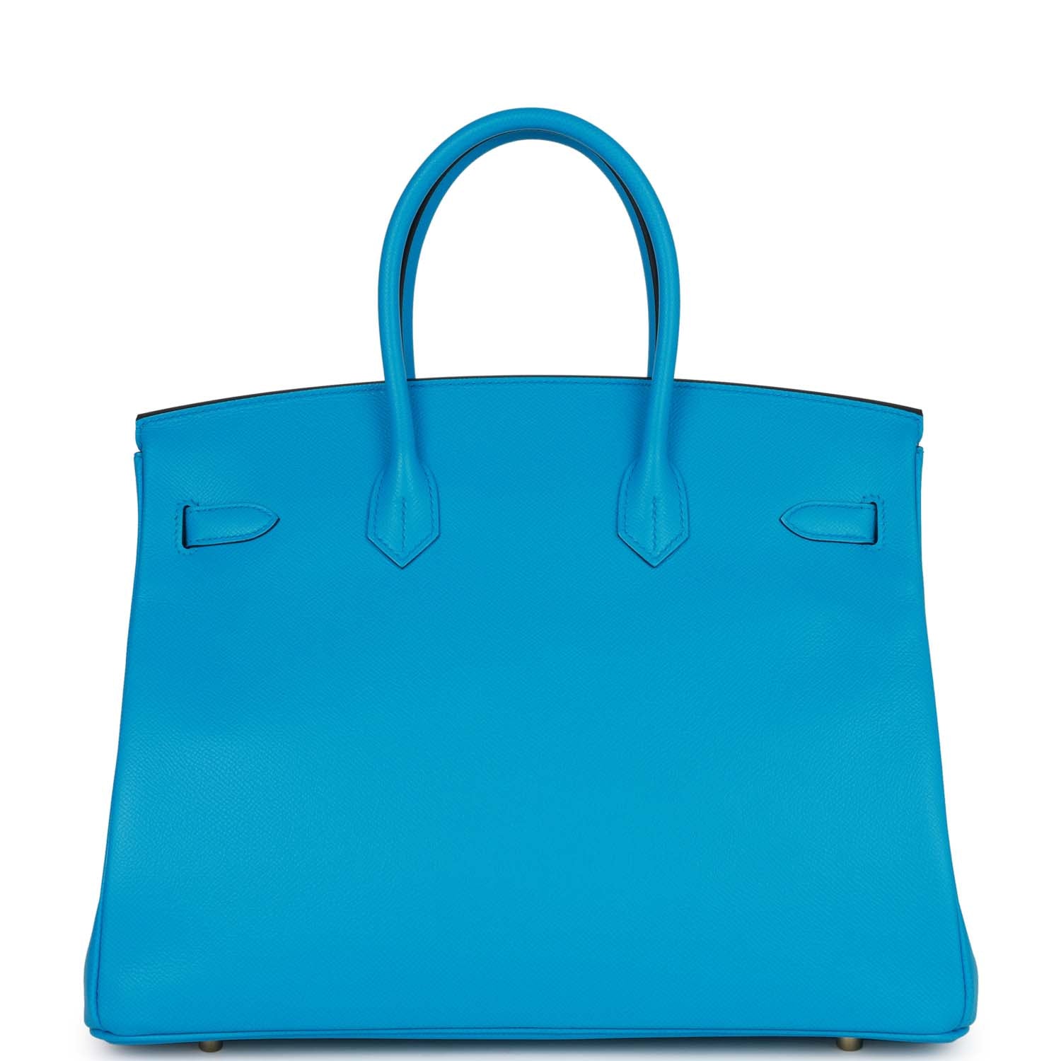 HMS Birkin 35 Bleu Frida Epsom Gold Hardware