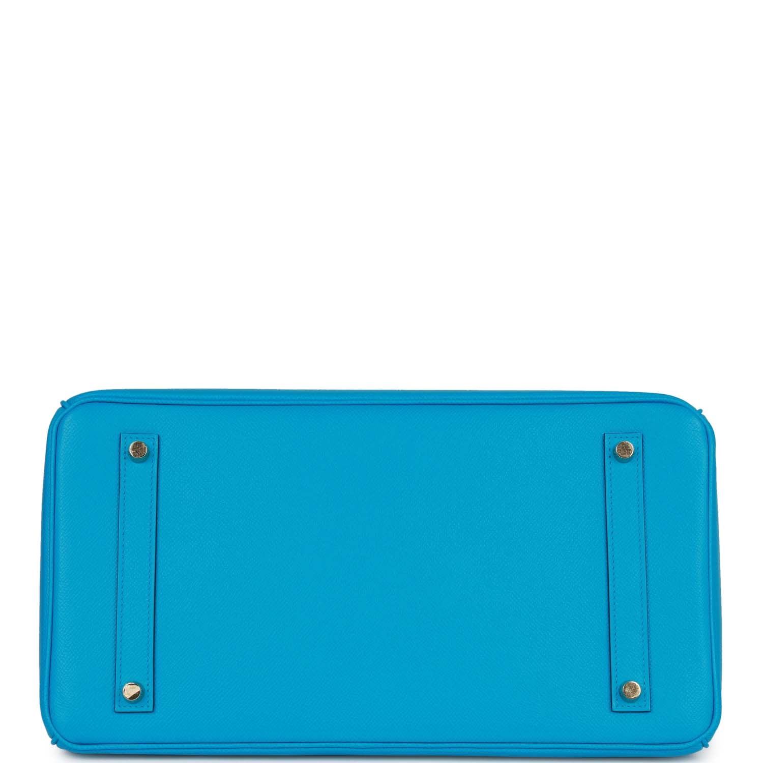 HMS Birkin 35 Bleu Frida Epsom Gold Hardware