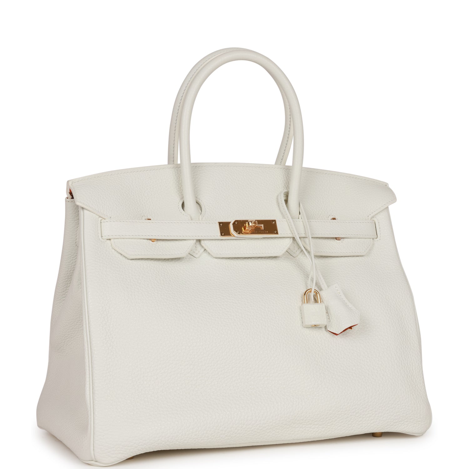 HMS Special Order (HSS) Birkin 35 White Verso Clemence Gold Hardware