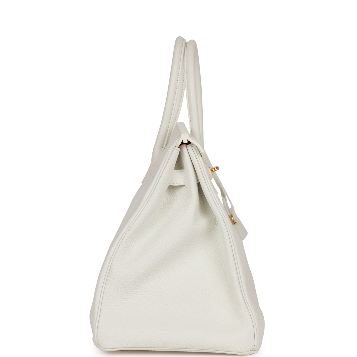 HMS Special Order (HSS) Birkin 35 White Verso Clemence Gold Hardware