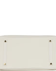 HMS Special Order (HSS) Birkin 35 White Verso Clemence Gold Hardware