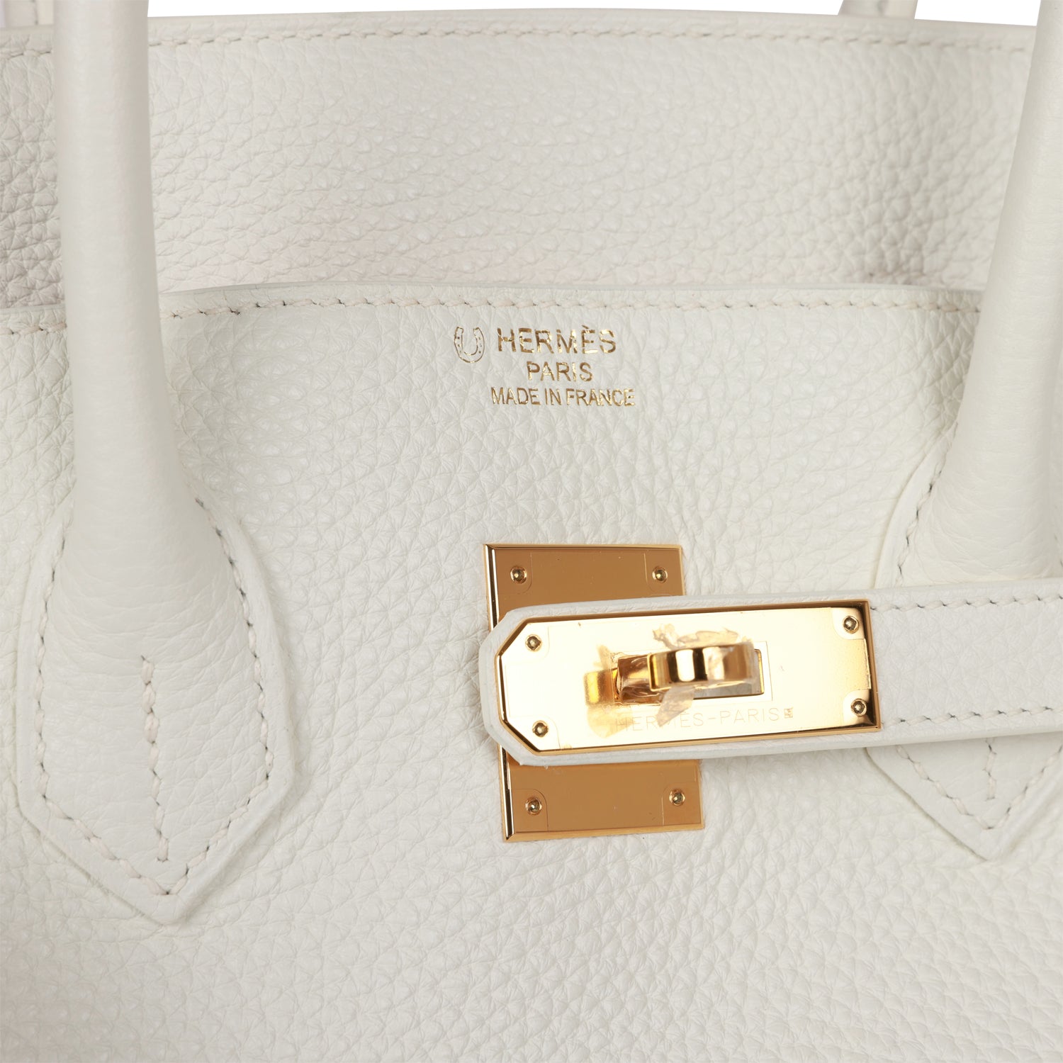HMS Special Order (HSS) Birkin 35 White Verso Clemence Gold Hardware