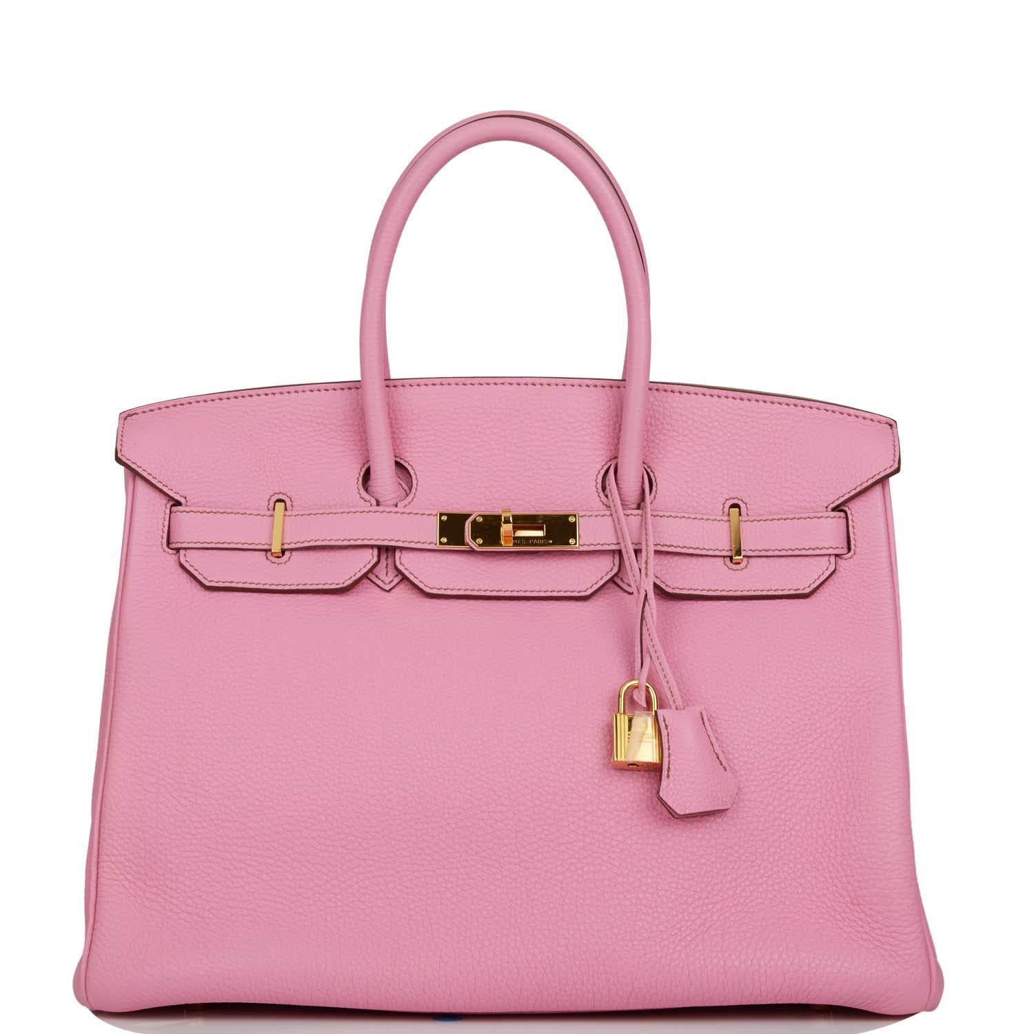 Top Quality HMS Birkin 35 Bubblegum Togo Gold Hardware