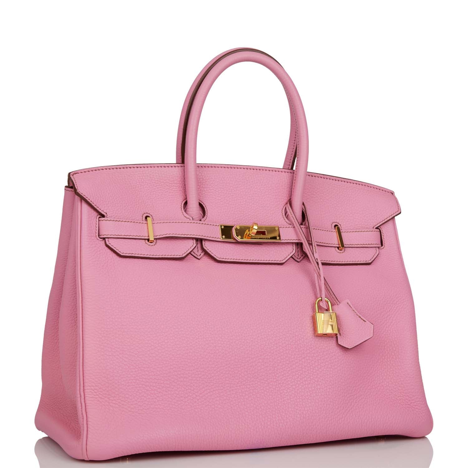 Top Quality HMS Birkin 35 Bubblegum Togo Gold Hardware