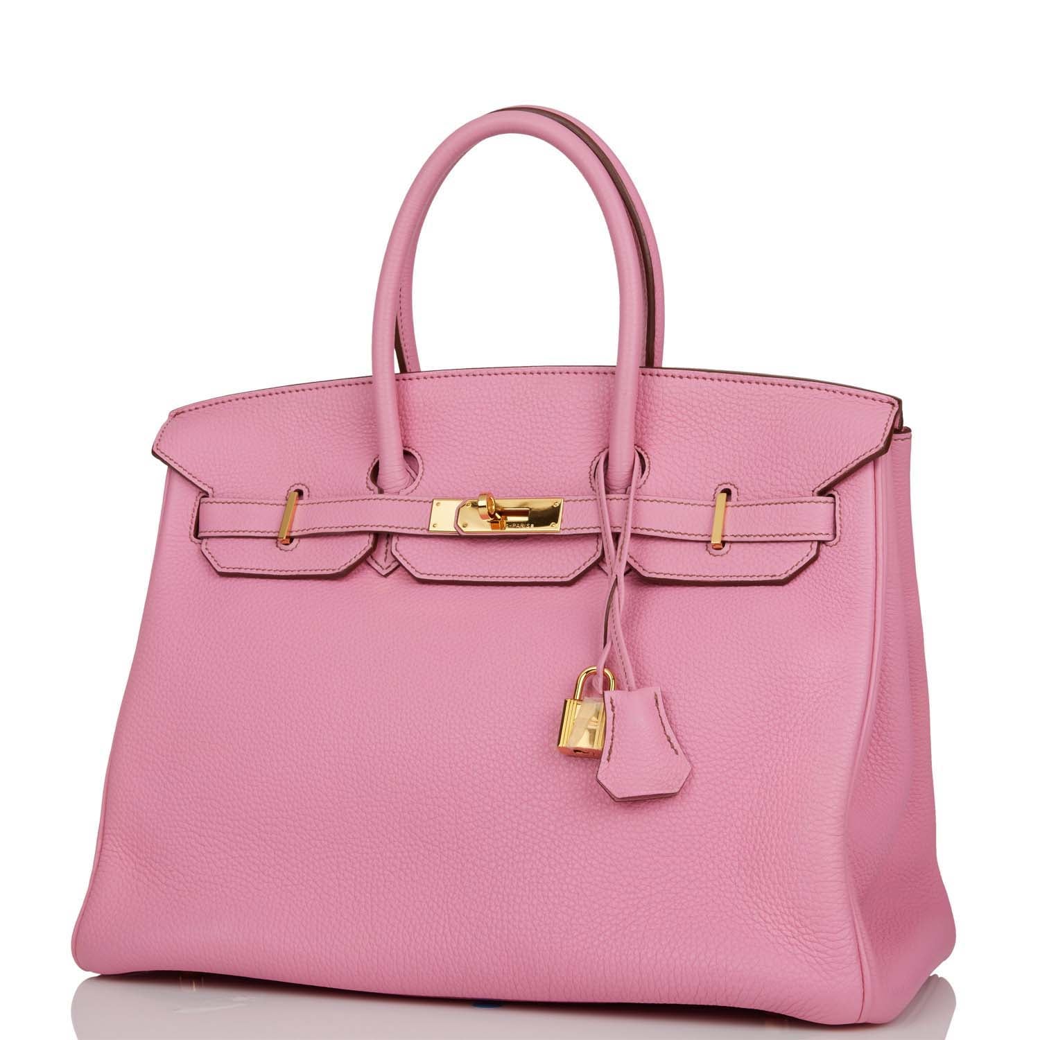 Top Quality HMS Birkin 35 Bubblegum Togo Gold Hardware