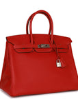 HMS Birkin 35 Rouge de Coeur Togo Palladium Hardware