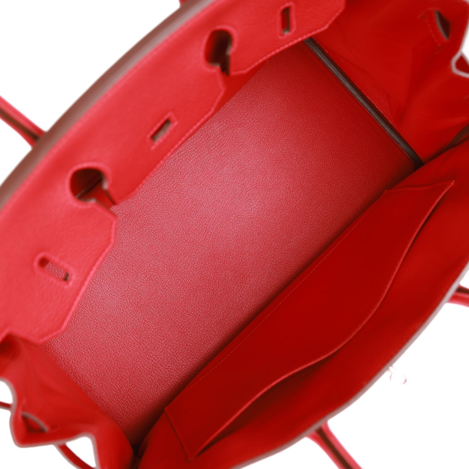HMS Birkin 35 Rouge de Coeur Togo Palladium Hardware