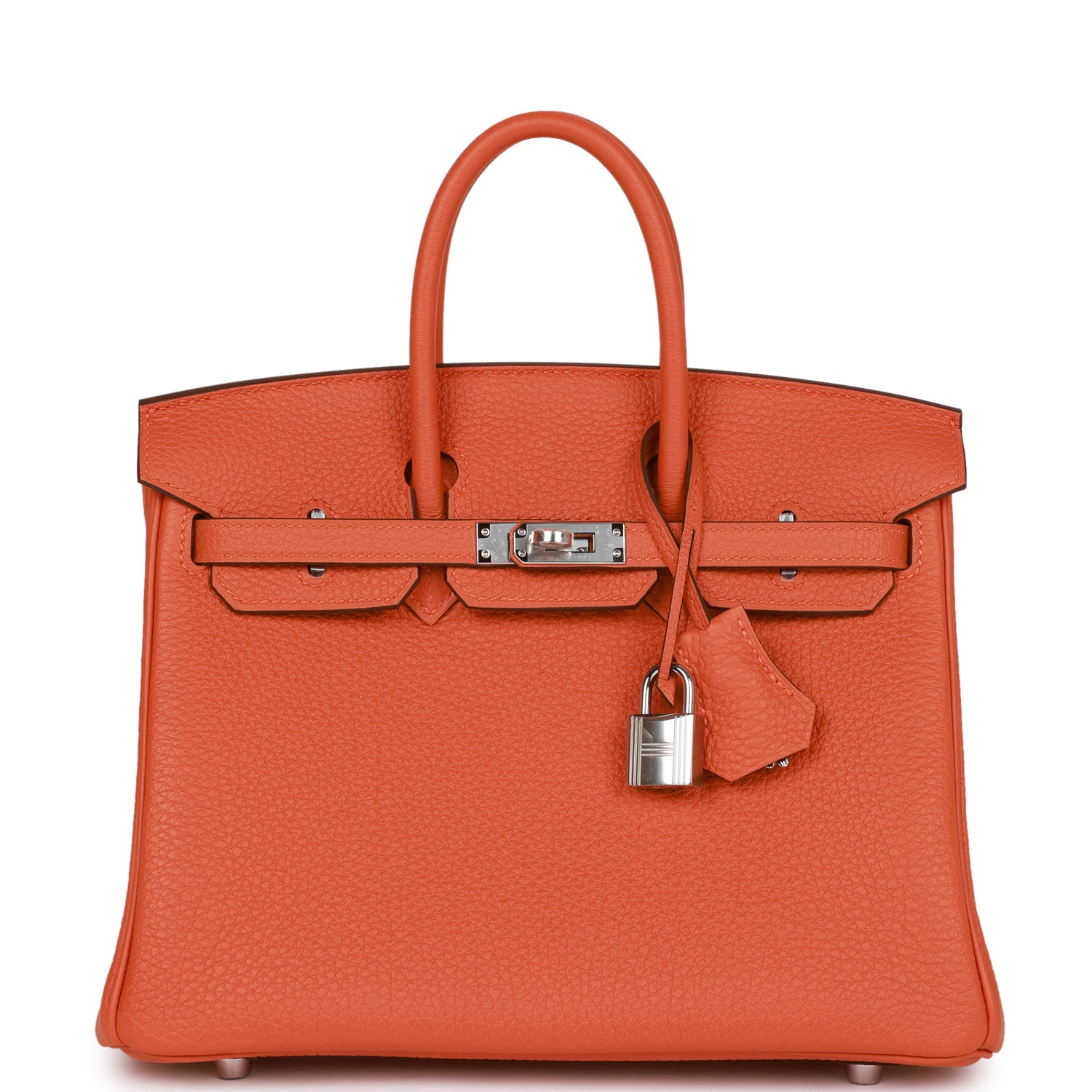 HMS Birkin 25 Orange Togo Palladium Hardware