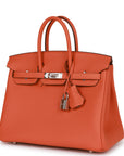 HMS Birkin 25 Orange Togo Palladium Hardware