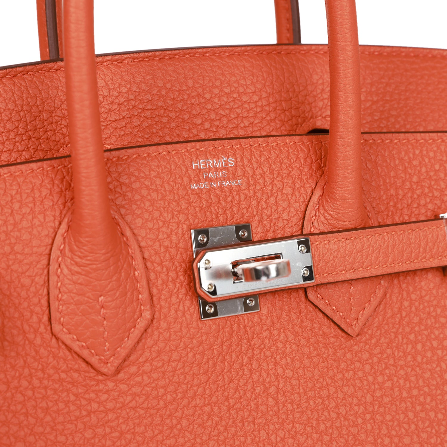 HMS Birkin 25 Orange Togo Palladium Hardware