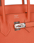 HMS Birkin 25 Orange Togo Palladium Hardware
