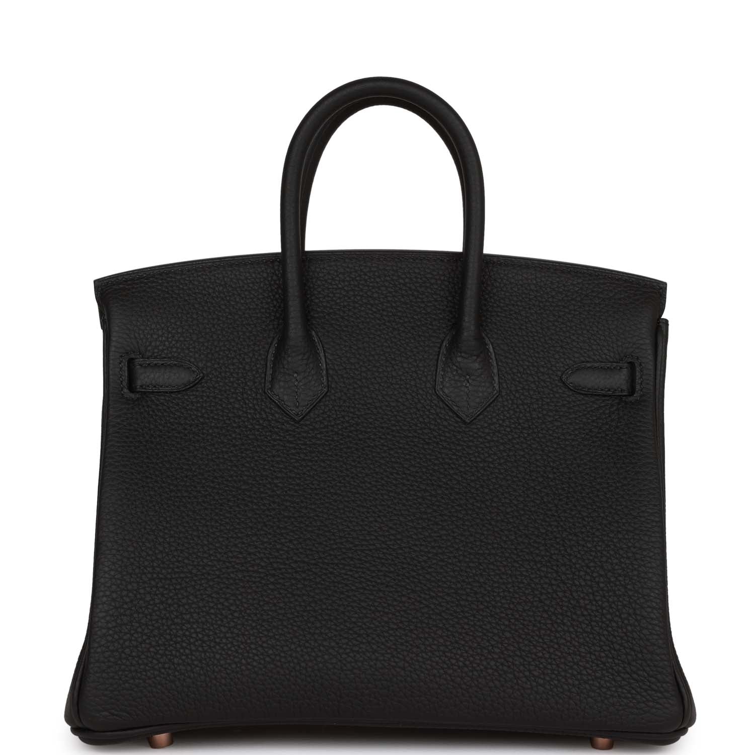 HMS Birkin 25 Black Togo Rose Gold Hardware