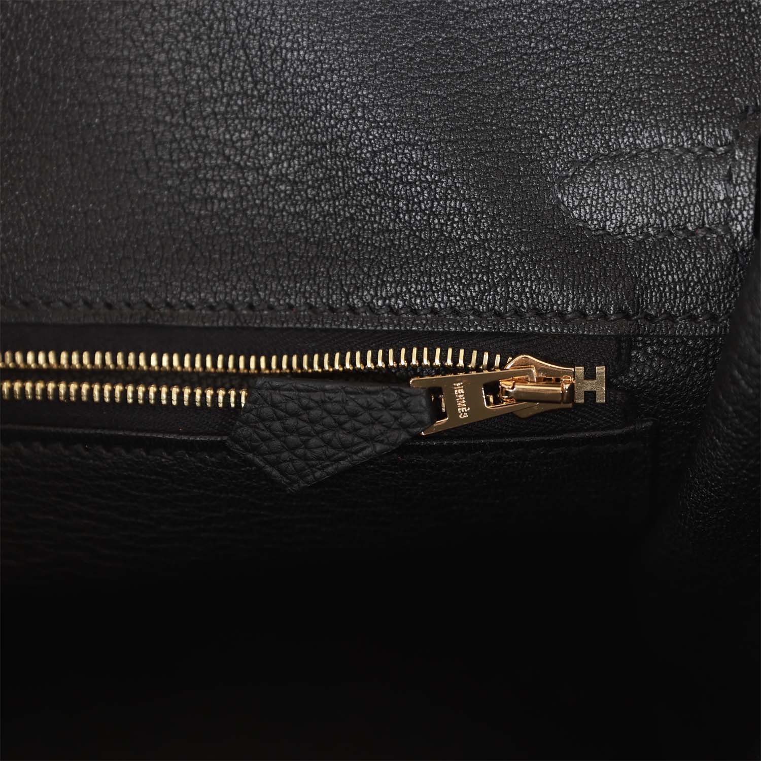HMS Birkin 25 Black Togo Rose Gold Hardware