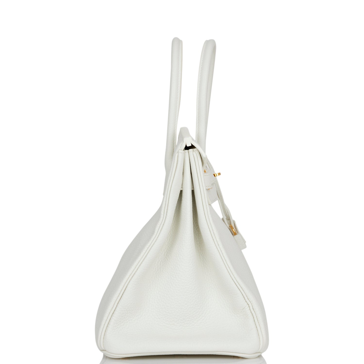 Top Quality HMS Birkin 35 White Clemence Gold Hardware