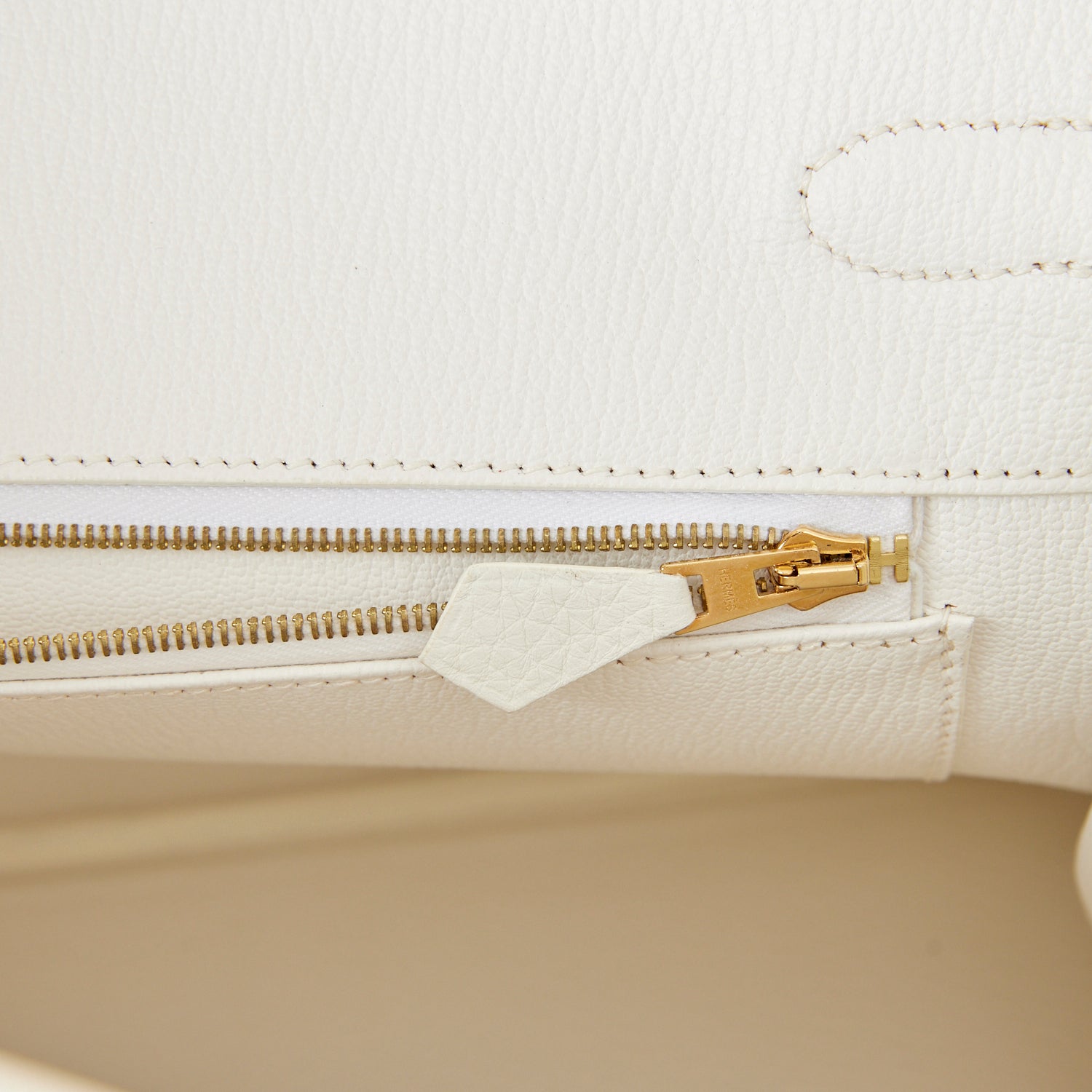 Top Quality HMS Birkin 35 White Clemence Gold Hardware