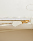 Top Quality HMS Birkin 35 White Clemence Gold Hardware