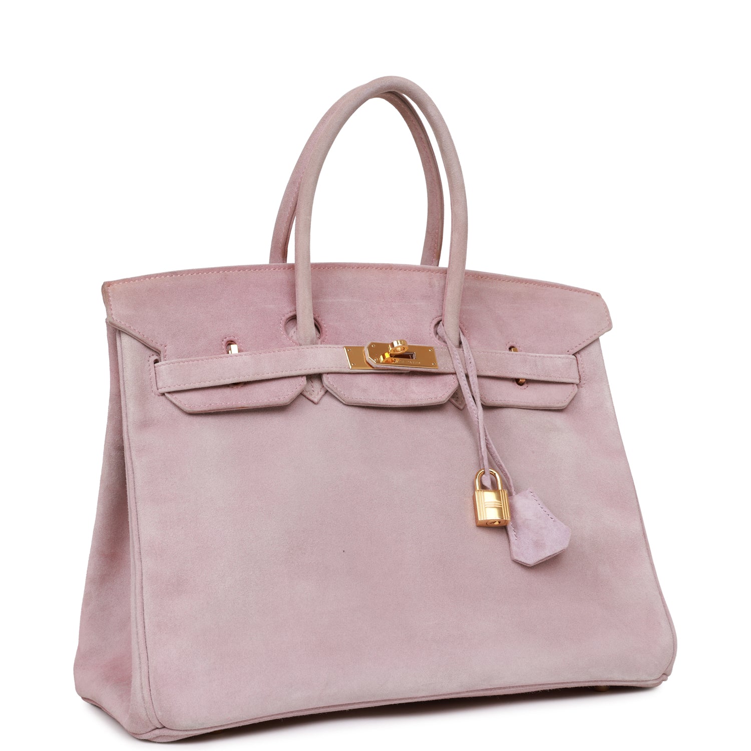 Vintage HMS Birkin 35 Lilac Doblis Gold Hardware