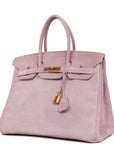 Vintage HMS Birkin 35 Lilac Doblis Gold Hardware
