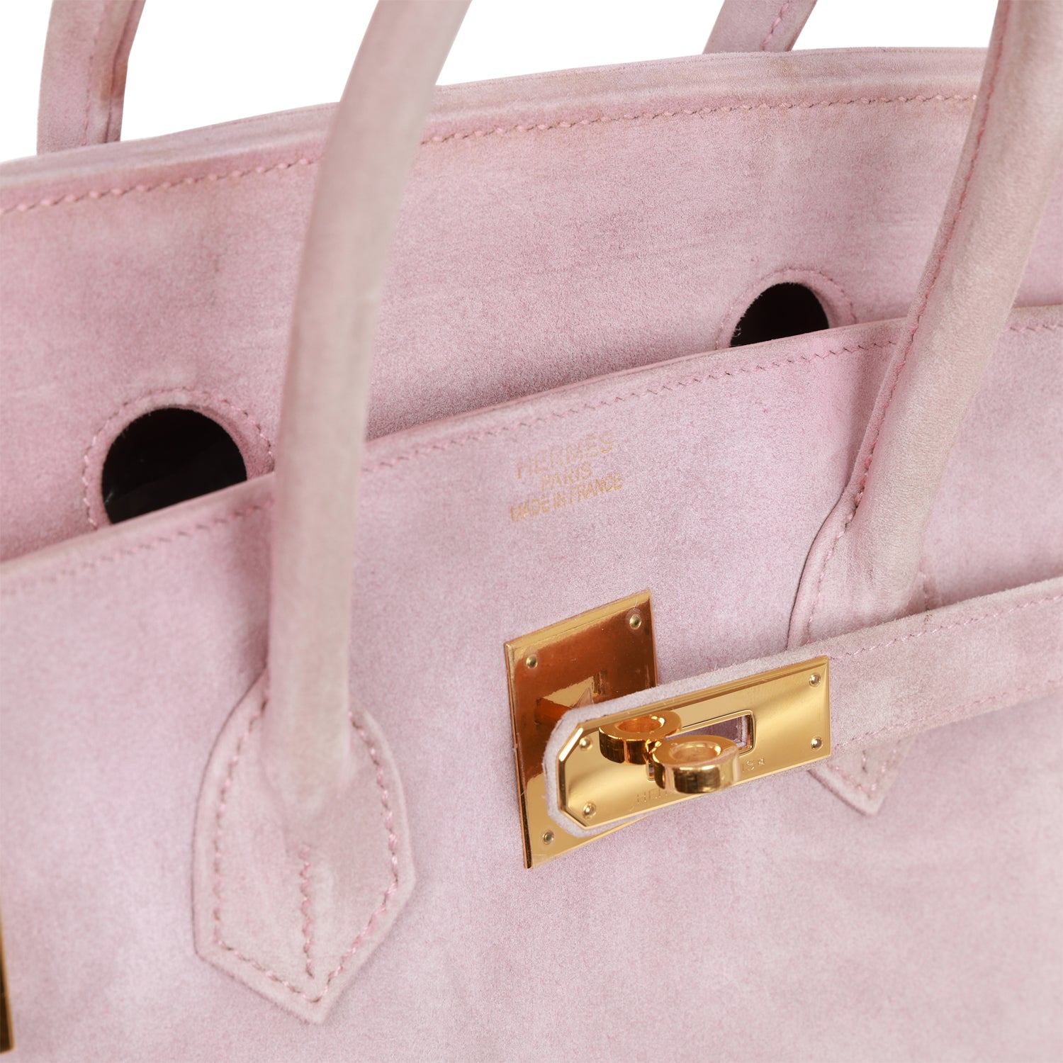 Top Quality Vintage HMS Birkin 35 Lilac Doblis Gold Hardware