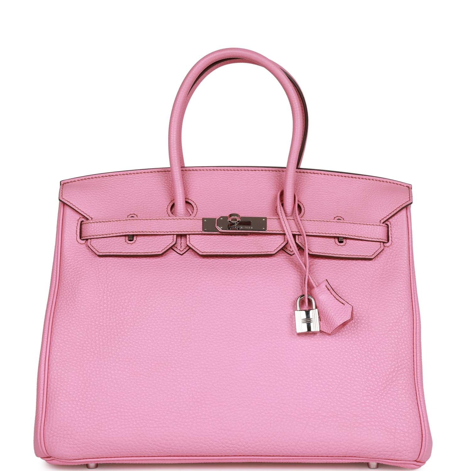 Top Quality HMS Birkin 35 Bubblegum Togo Palladium Hardware