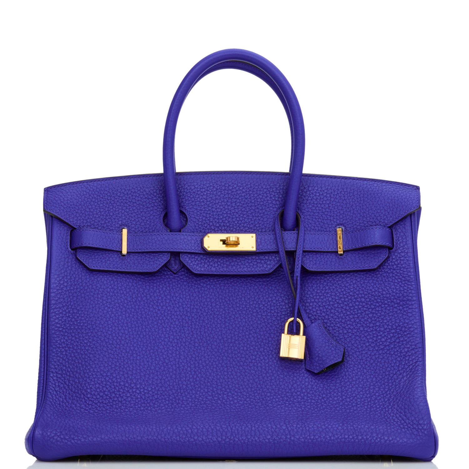 HMS Special Order (HSS) Birkin 35 Bleu Electric Verso Clemence Gold Hardware